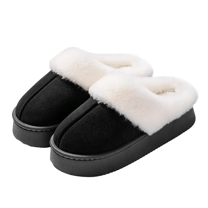 Cotton Slippers for Women Autumn and Winter 2025 New Indoor Home Non-Slip Household Fleece-Lined Couple Custom Slippers Wholesale - Image 10