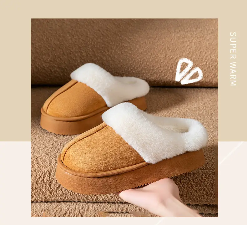 Cotton Slippers for Women Autumn and Winter 2025 New Indoor Home Non-Slip Household Fleece-Lined Couple Custom Slippers Wholesale — feature 10