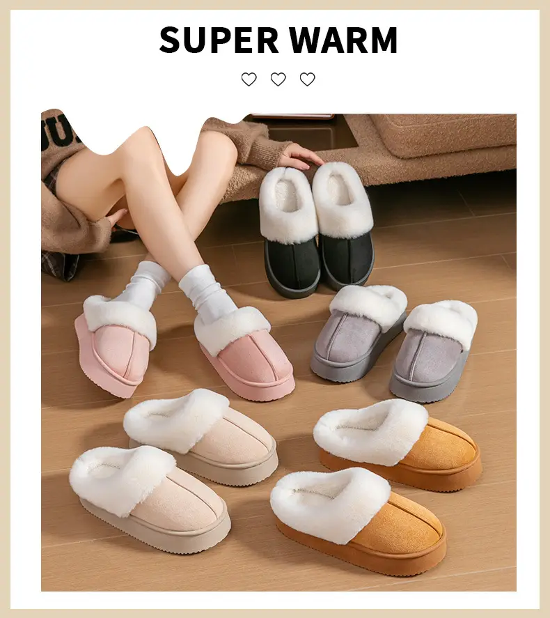 Cotton Slippers for Women Autumn and Winter 2025 New Indoor Home Non-Slip Household Fleece-Lined Couple Custom Slippers Wholesale — feature 12
