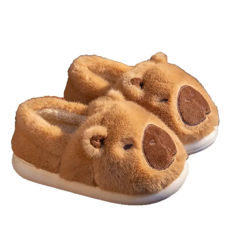 Fleece Lined Brown Bear Slippers for Women - Image 7