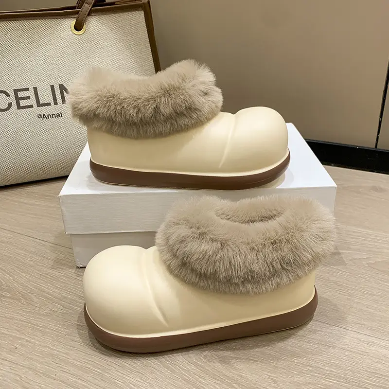 Women's Thick Soft Slippers Cream Non-Slip Indoor - Image 7