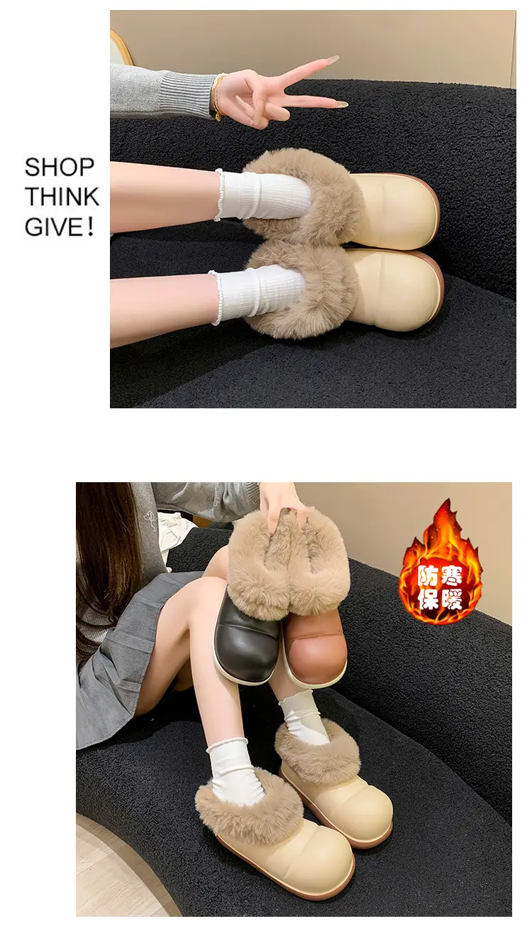 Women's Thick Soft Slippers Cream Non-Slip Indoor — feature 11