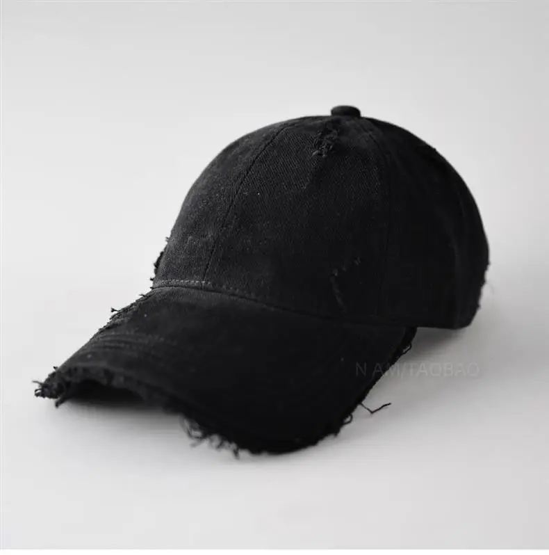 Men Brown Denim Baseball Cap with Fur Trim — feature 1