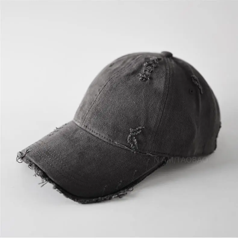 Men Brown Denim Baseball Cap with Fur Trim — feature 12