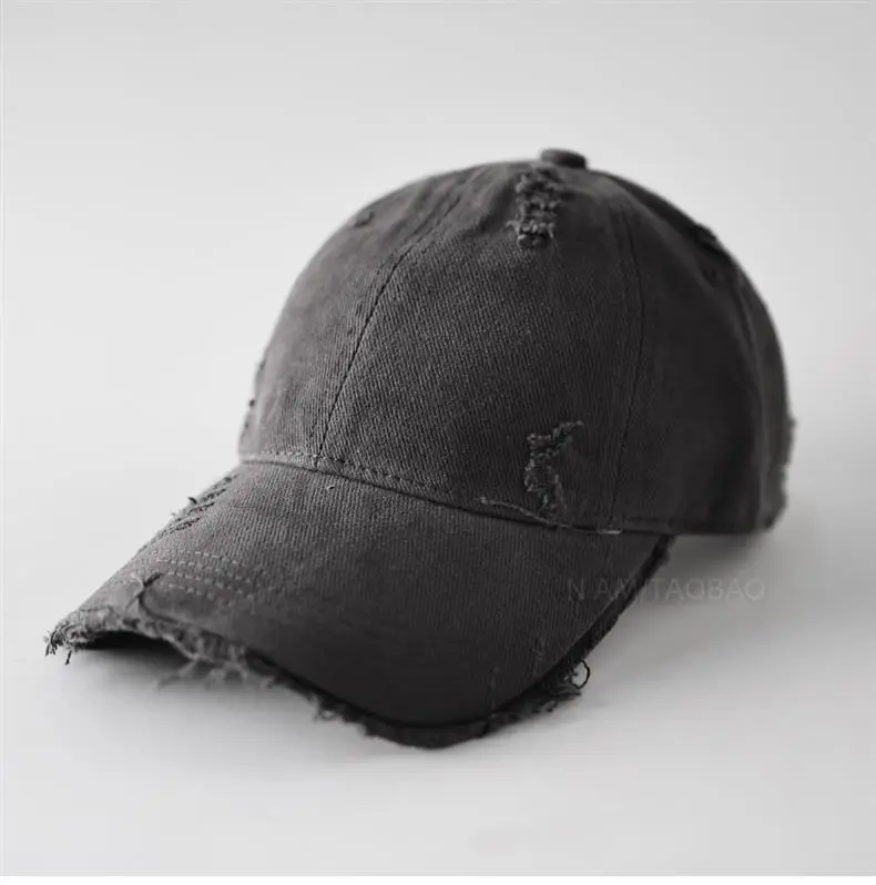 Men Brown Denim Baseball Cap with Fur Trim — feature 4