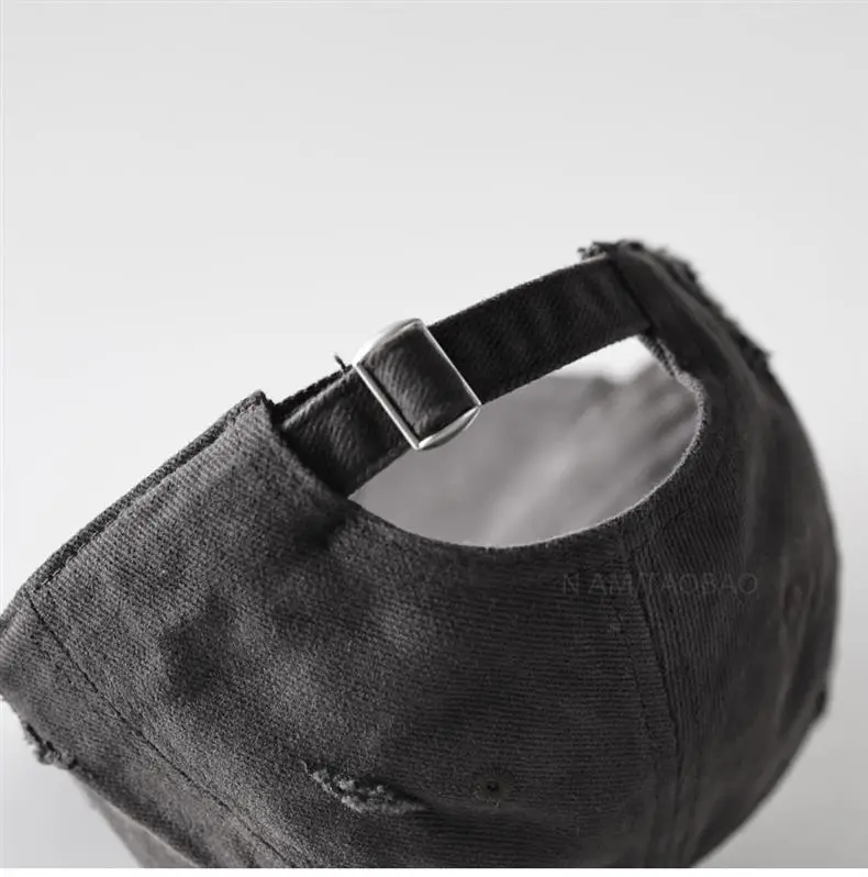 Men Brown Denim Baseball Cap with Fur Trim — feature 5