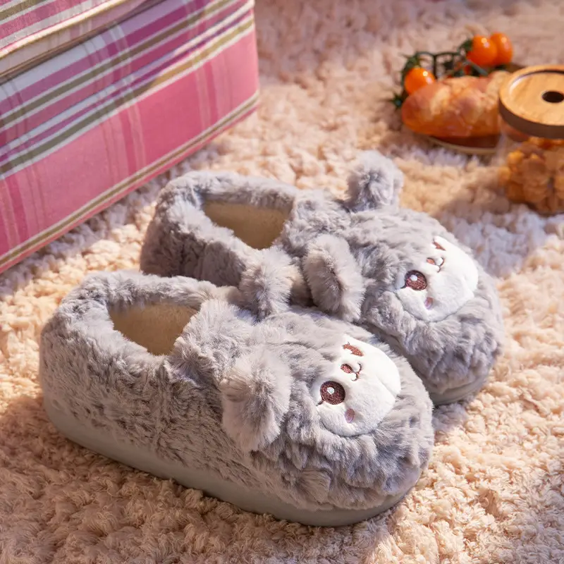 Furry Fleece Heel Shoes for Women Winter Warm - Image 4