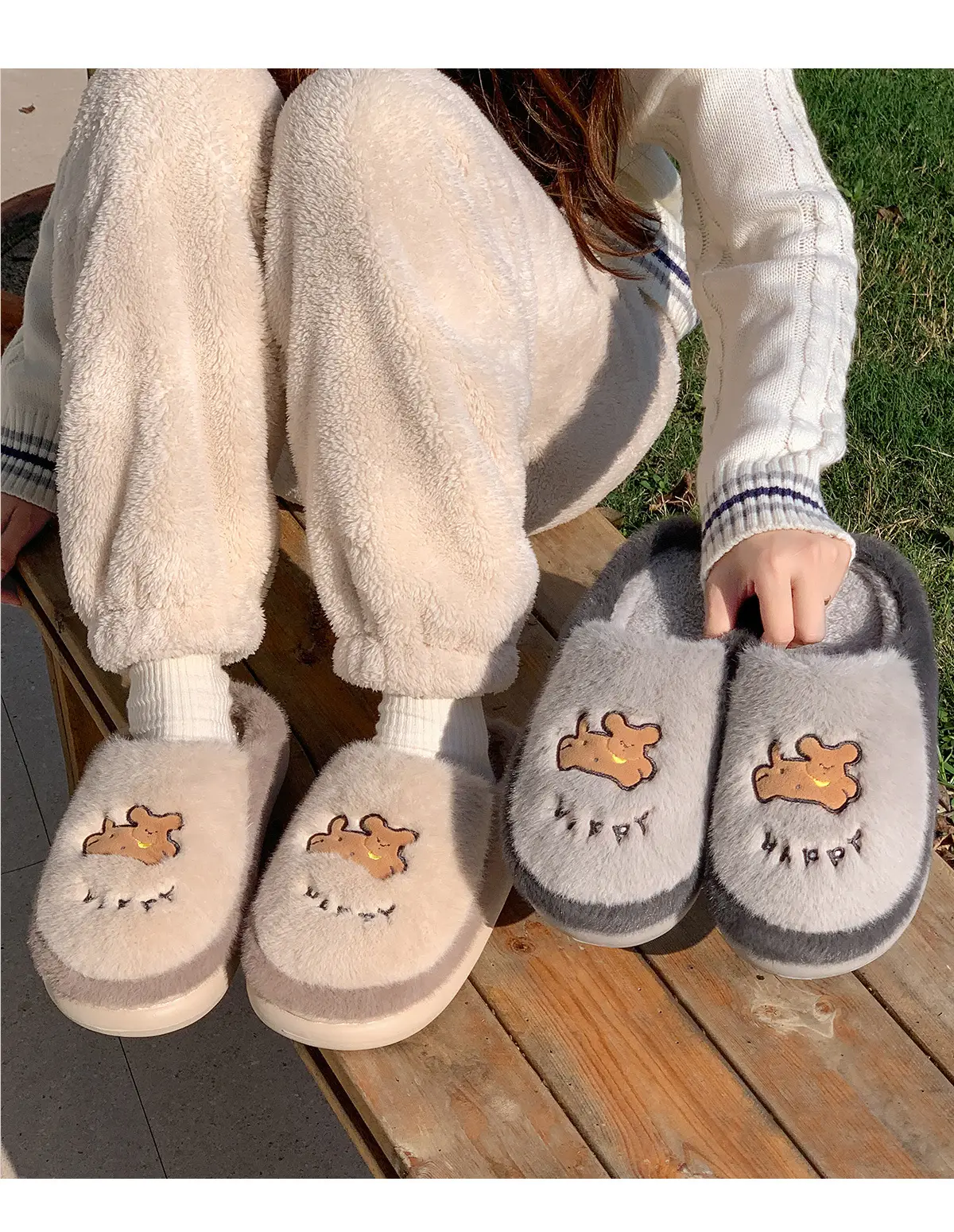 Pink Plush Cotton Slippers for Women Winter 2025 — feature 16