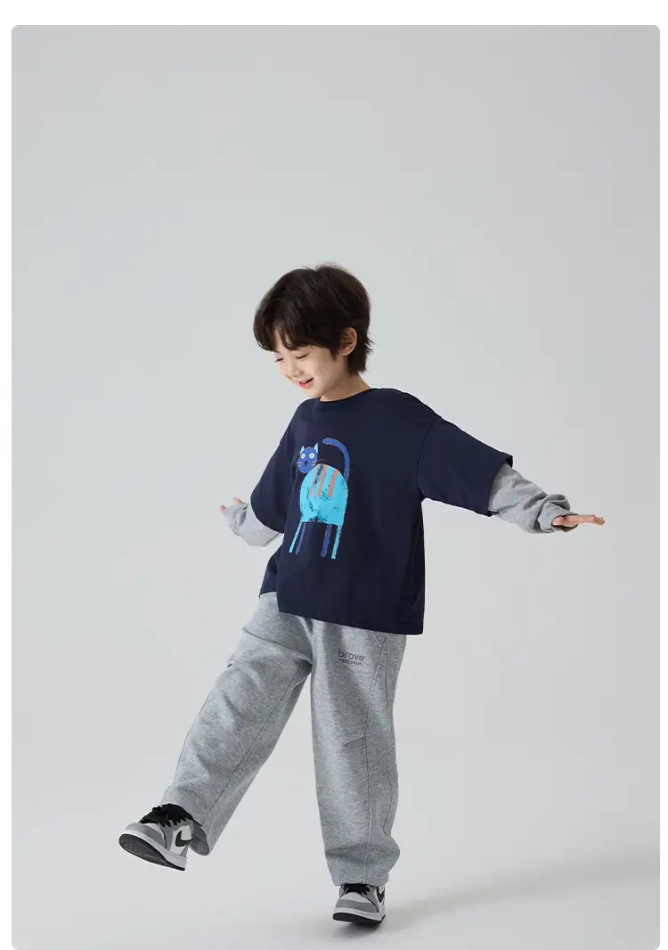 Kids Faux Fur Hand Print T-Shirt Spring Outfit — feature 10