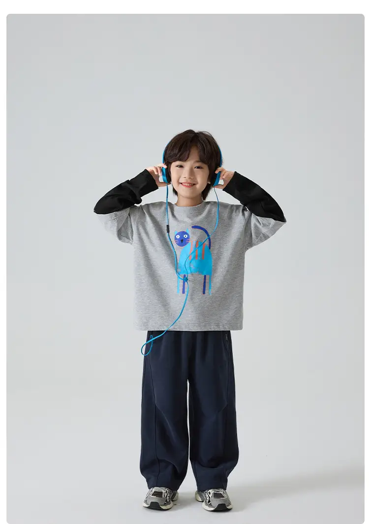 Kids Faux Fur Hand Print T-Shirt Spring Outfit — feature 12