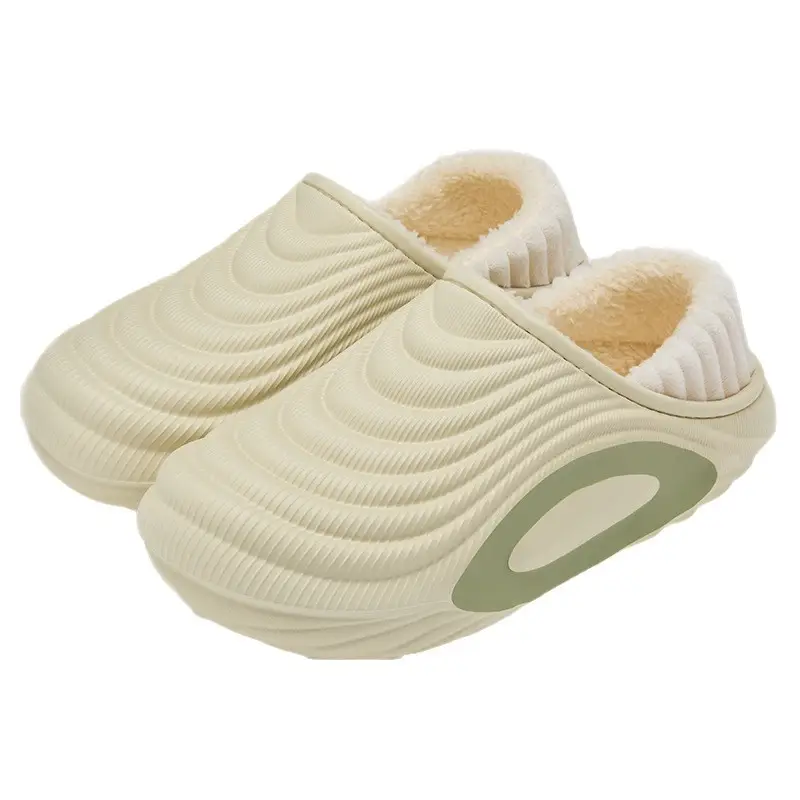 Winter Waterproof Cotton Slippers for Men, Closed Back Warm Fleece Lined - Image 10