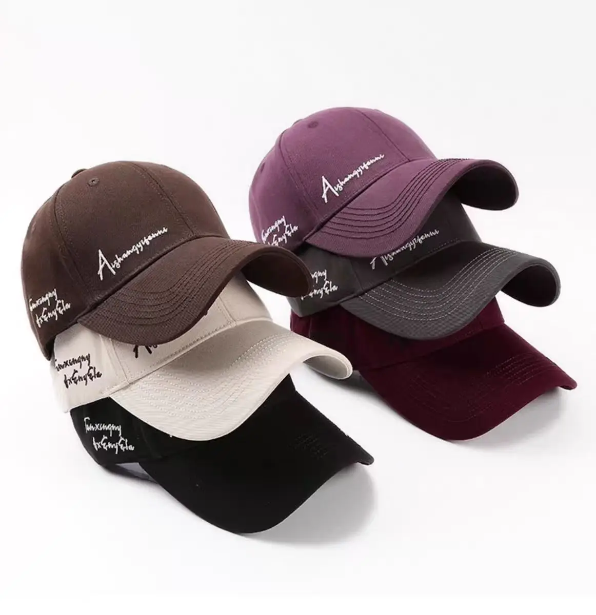Women Purple Embroidered Baseball Cap Small — feature 8