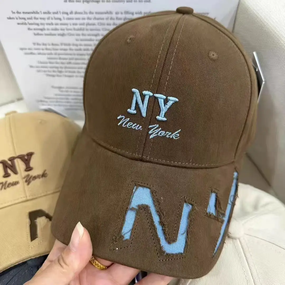 Women Maroon NY Logo Baseball Cap — feature 3