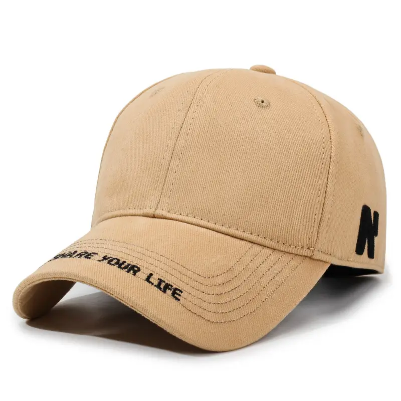 Black Letter Embroidered Baseball Cap for Women