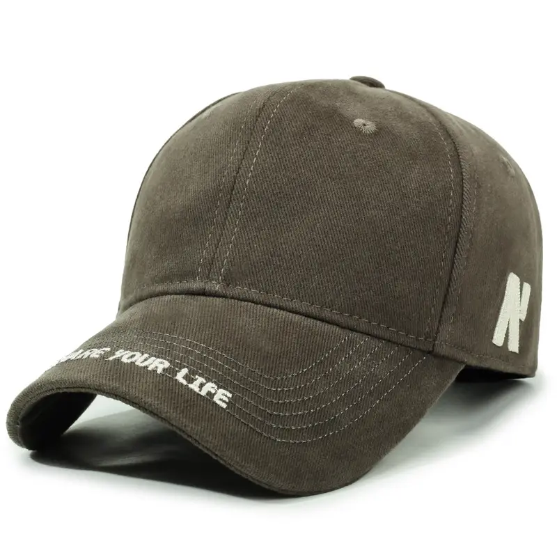 Black Letter Embroidered Baseball Cap for Women