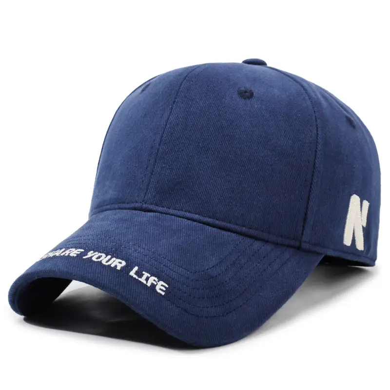 Black Letter Embroidered Baseball Cap for Women