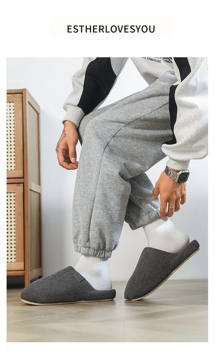 Men's Cotton Slipper with Soft Sole and Thickened Cotton — feature 11