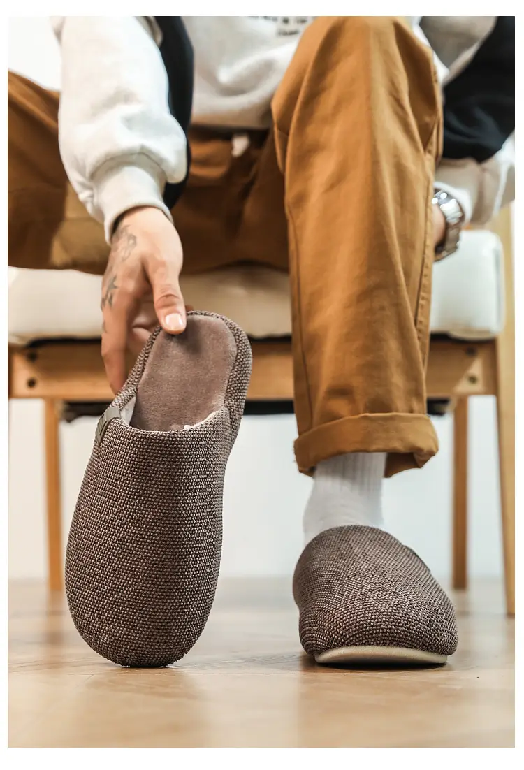 Men's Cotton Slipper with Soft Sole and Thickened Cotton — feature 12