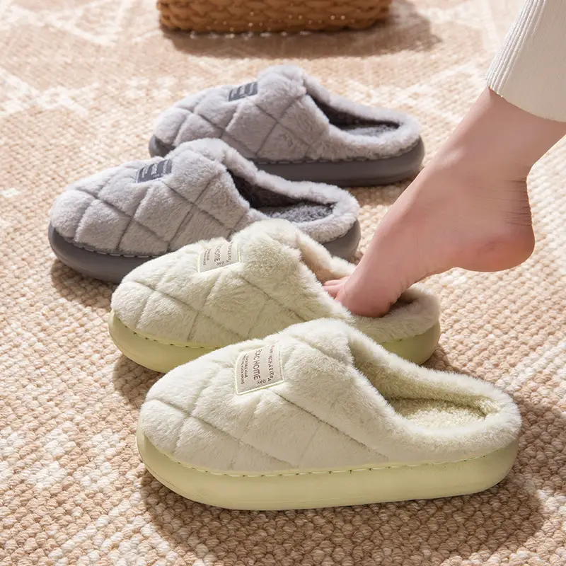 Men Winter Fleece Slippers Warm Non-Slip - Image 7