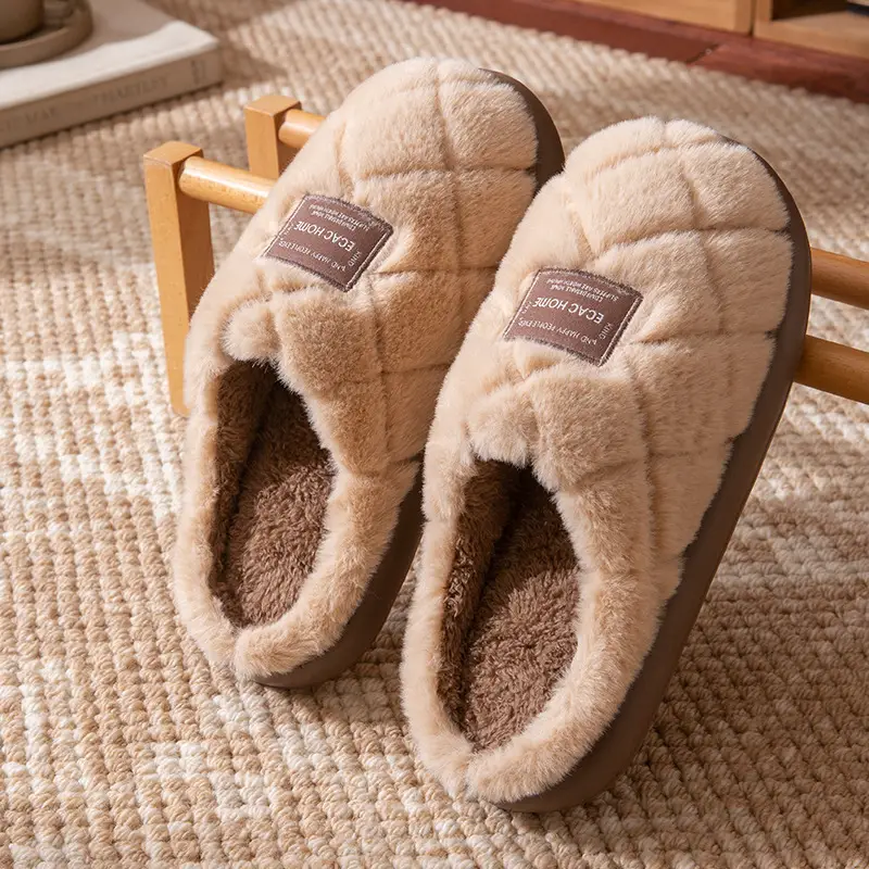 Men Winter Fleece Slippers Warm Non-Slip - Image 3