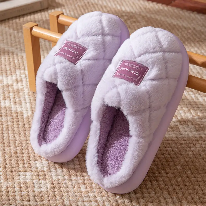 Men Winter Fleece Slippers Warm Non-Slip - Image 5