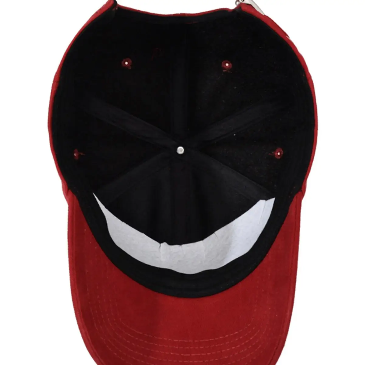 Red Wide-Brimmed Baseball Cap for Men Women Oversized - Image 7