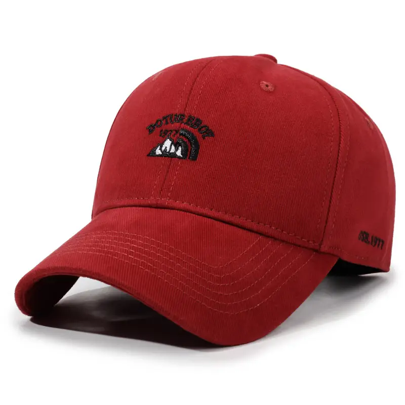 Red Wide-Brimmed Baseball Cap for Men Women Oversized - Image 4