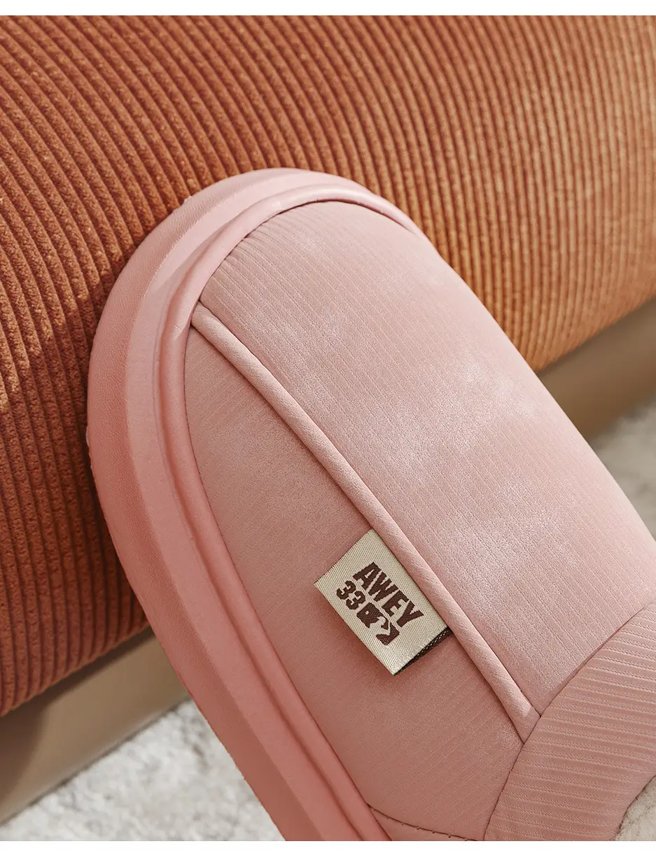 Winter Cotton Heeled Slippers for Men Women Warm Non-Slip — feature 10