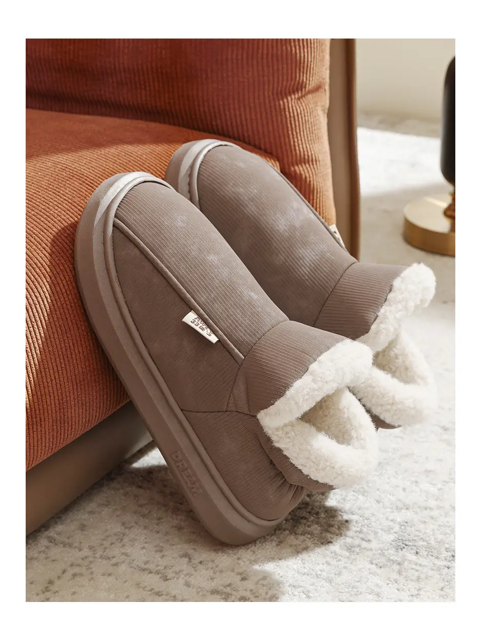 Winter Cotton Heeled Slippers for Men Women Warm Non-Slip — feature 17