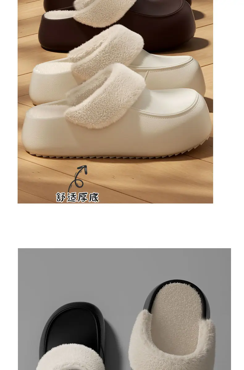 Stuffed Warm Cotton Slippers for Women 2025 New Autumn and Winter Indoor Home Non-Slip Thick-Soled Cotton Slippers for Women — feature 4