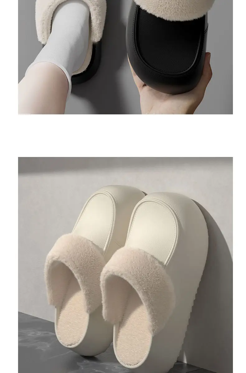 Stuffed Warm Cotton Slippers for Women 2025 New Autumn and Winter Indoor Home Non-Slip Thick-Soled Cotton Slippers for Women — feature 5