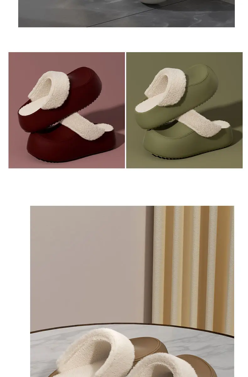 Stuffed Warm Cotton Slippers for Women 2025 New Autumn and Winter Indoor Home Non-Slip Thick-Soled Cotton Slippers for Women — feature 6