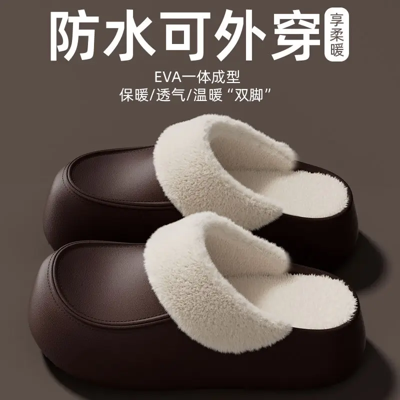 Stuffed Warm Cotton Slippers for Women 2025 New Autumn and Winter Indoor Home Non-Slip Thick-Soled Cotton Slippers for Women - Image 6