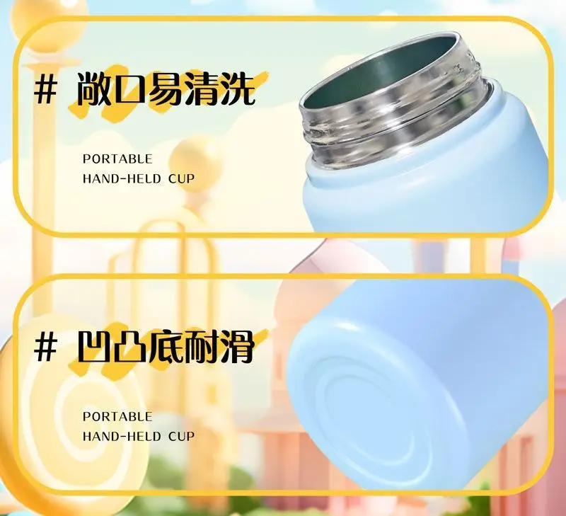 Minecraft Game Double-Drink Thermos Cup High-Value Straw Cup Gift 316 Stainless Steel Student Portable Water Cup — feature 21