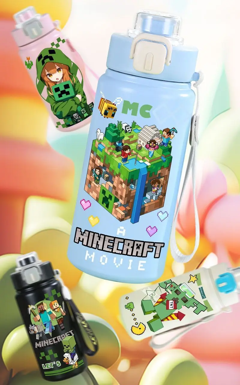 Minecraft Game Double-Drink Thermos Cup High-Value Straw Cup Gift 316 Stainless Steel Student Portable Water Cup — feature 4