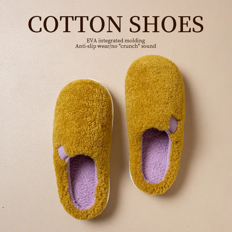 Women's Fleece Slippers Rumeili Anti-Slip Large - Image 8