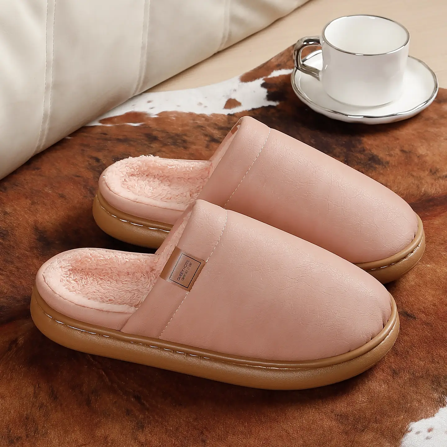 Women Pink Cotton Winter Slippers 2025 - Image 7