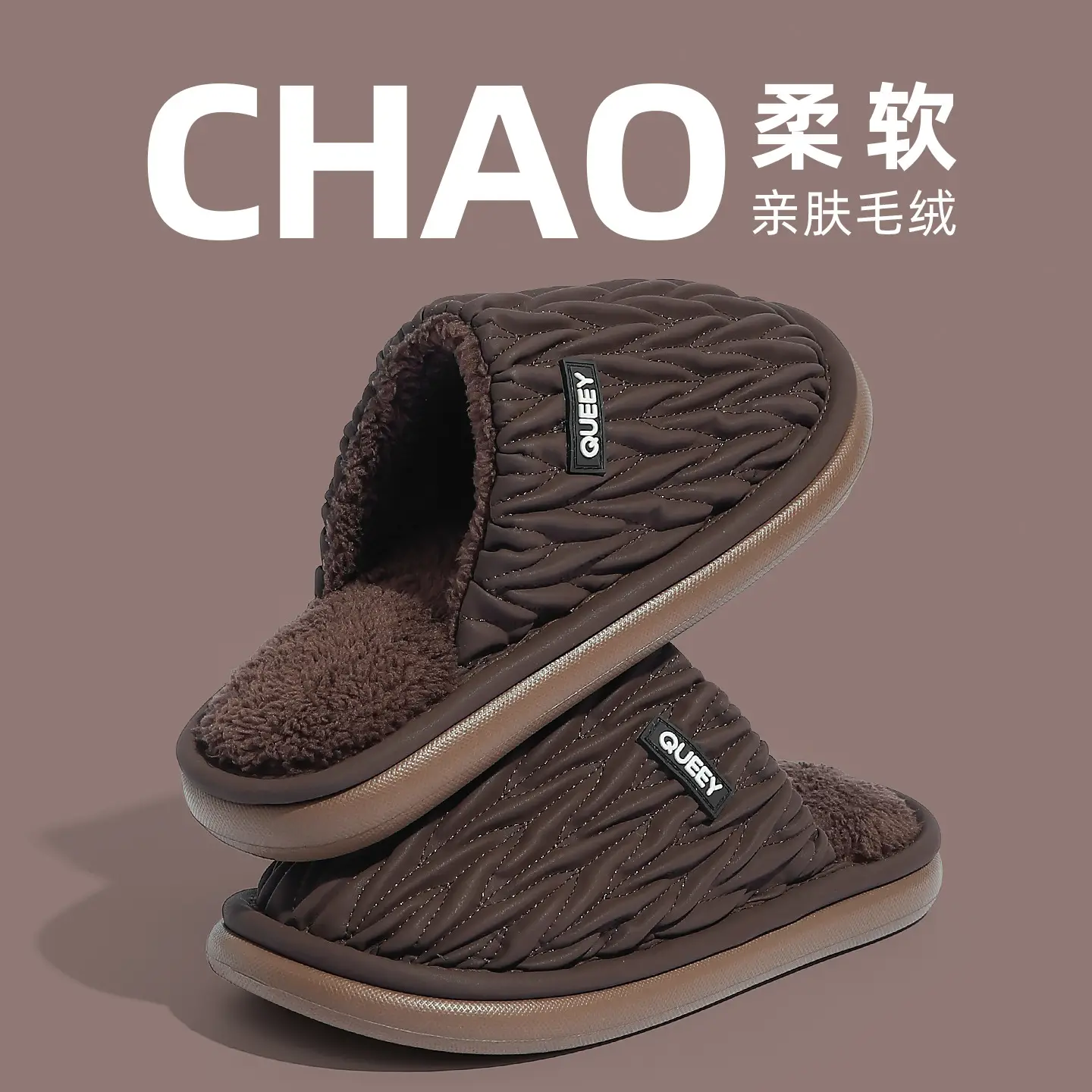 2025 Winter Cotton Slippers Grey Non-Slip Warm - Image 5