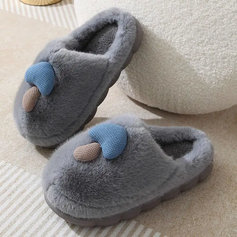 Cotton Slippers for Women Thick-Soled Autumn and Winter Home Furnishings for Couples Indoor Warm and Cute Non-Slip Men's Cotton Slippers Wholesale - Image 5