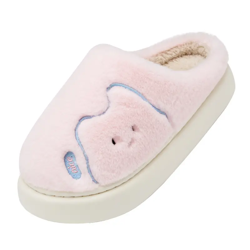 Lidani Cute Cotton Slippers for Women Winter 2025 New Indoor Home Warm Non-Slip Thick-Soled Couple Cotton Shoes - Image 7