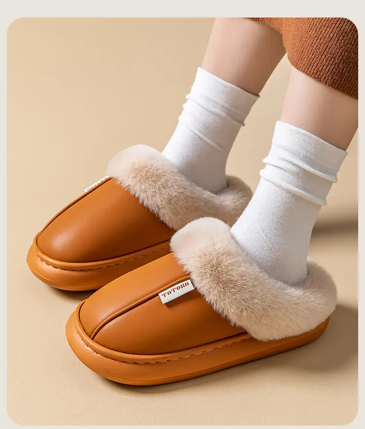 Waterproof Cotton Slippers for Women, Non-Slip, Waterproof, Silent, Thick-Soled, Wear-Resistant, Home Couple Confinement Shoes, Cotton Slippers for Men, Wholesale — feature 12