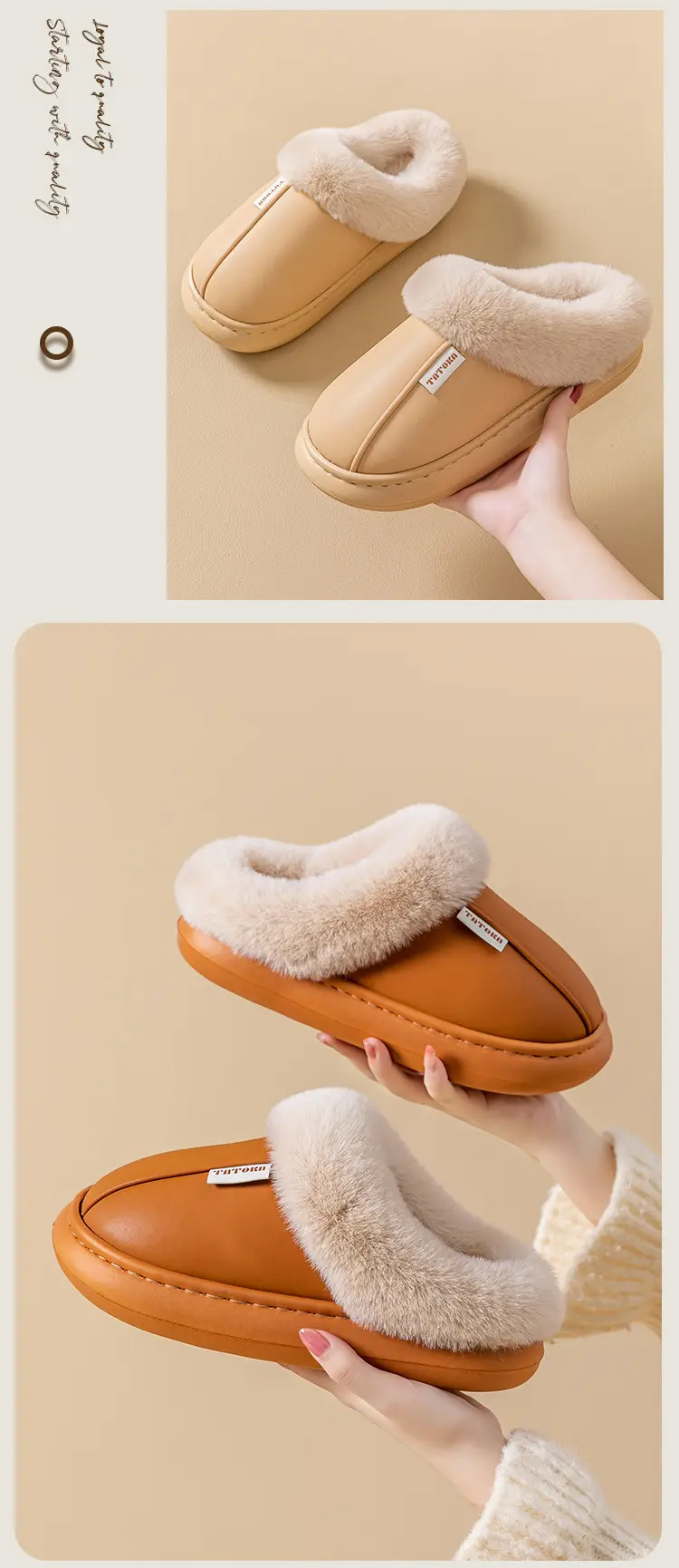 Waterproof Cotton Slippers for Women, Non-Slip, Waterproof, Silent, Thick-Soled, Wear-Resistant, Home Couple Confinement Shoes, Cotton Slippers for Men, Wholesale — feature 14