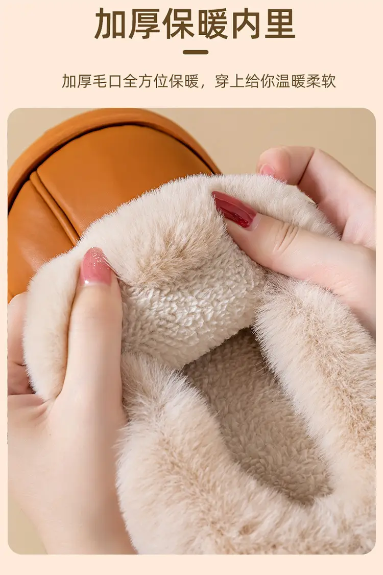 Waterproof Cotton Slippers for Women, Non-Slip, Waterproof, Silent, Thick-Soled, Wear-Resistant, Home Couple Confinement Shoes, Cotton Slippers for Men, Wholesale — feature 8