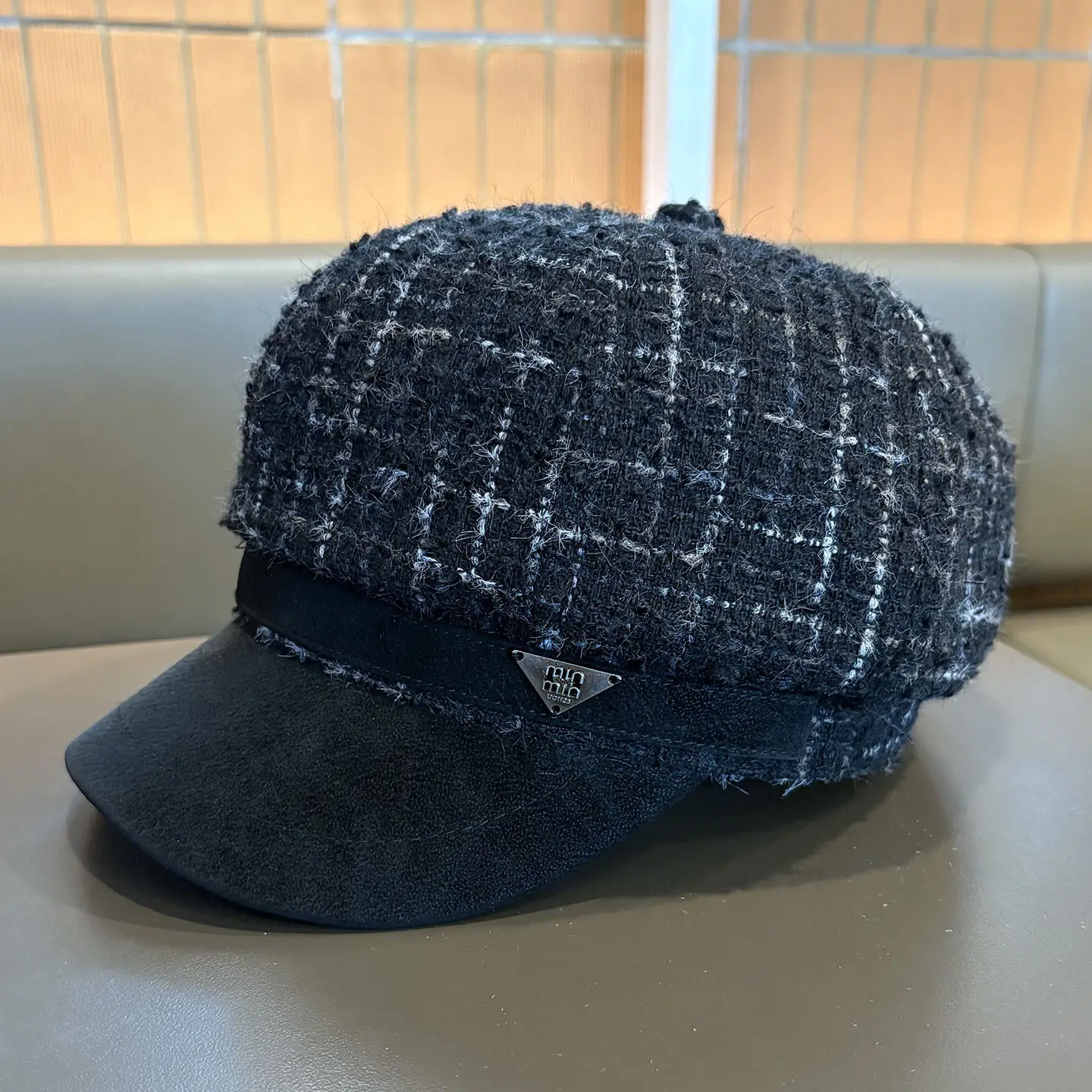 Autumn Winter Plush Octagonal Hat for Women - Image 5