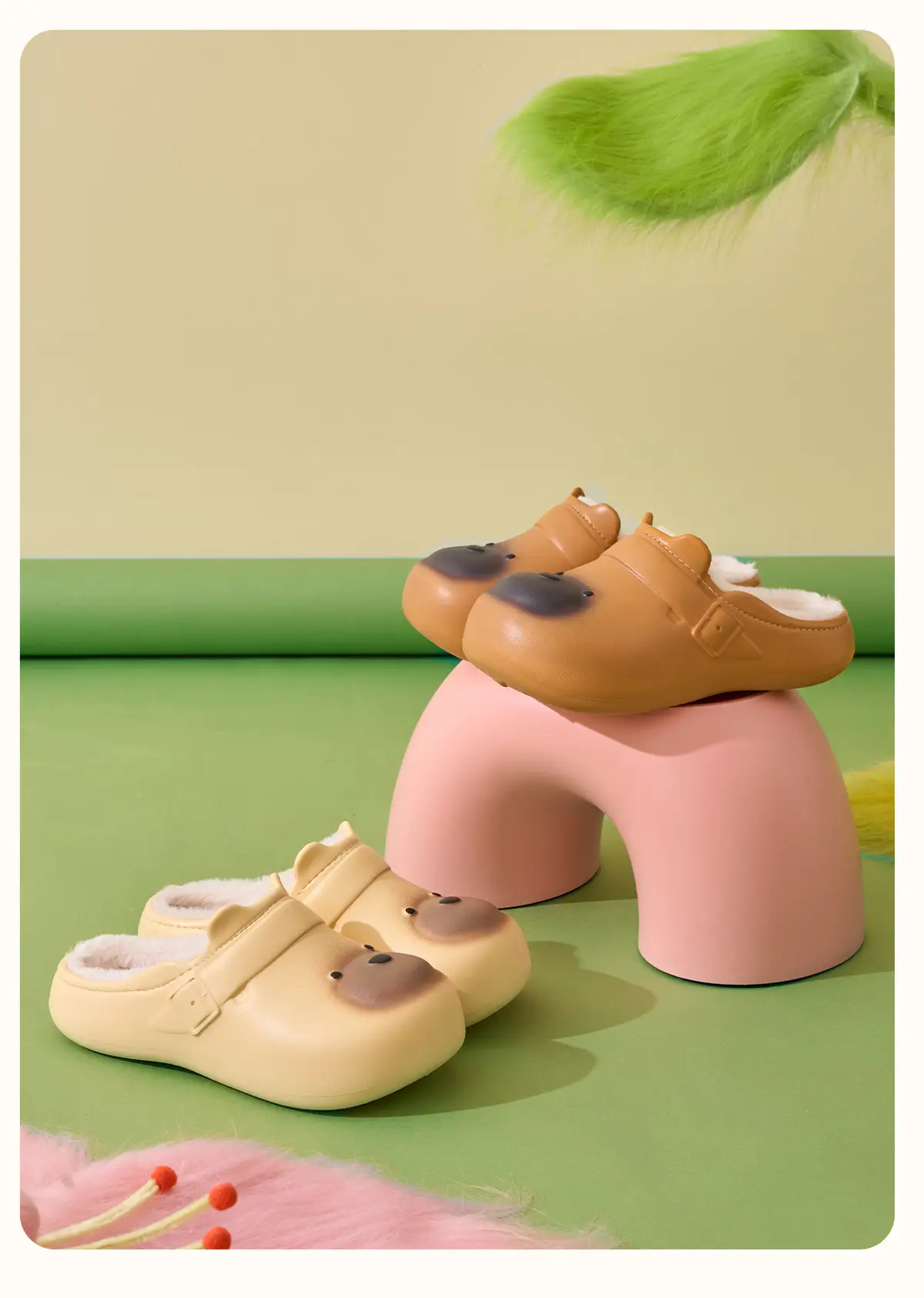 Cute Bear Design Waterproof Cotton Slippers for Women Winter 2025 — feature 17