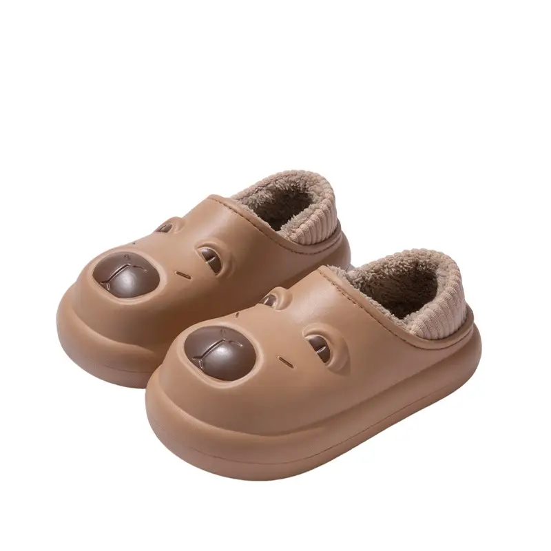 Kapibala Cotton Slippers for Women Winter 2025 New Thick-Soled Non-Slip Fleece-Lined Thickeneded Home Warm Cotton Slippers for Men - Image 8