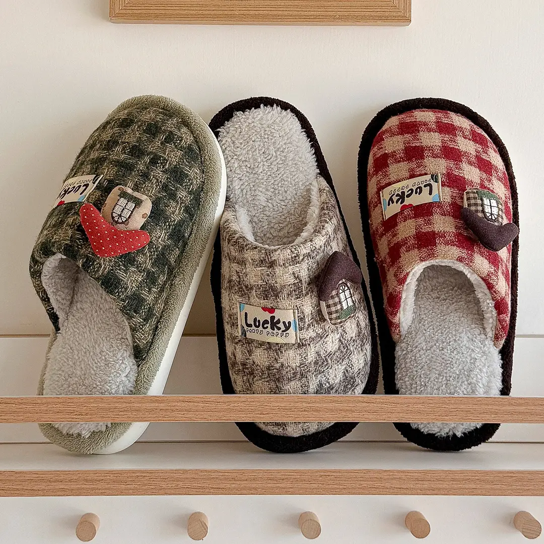 Cotton Slippers for Women, Autumn and Winter 2025 New Style, Indoor Home, Warm, Non-Slip, Silent, Thick-Soled Fleece-Lined Cotton Slippers for Men - Image 6