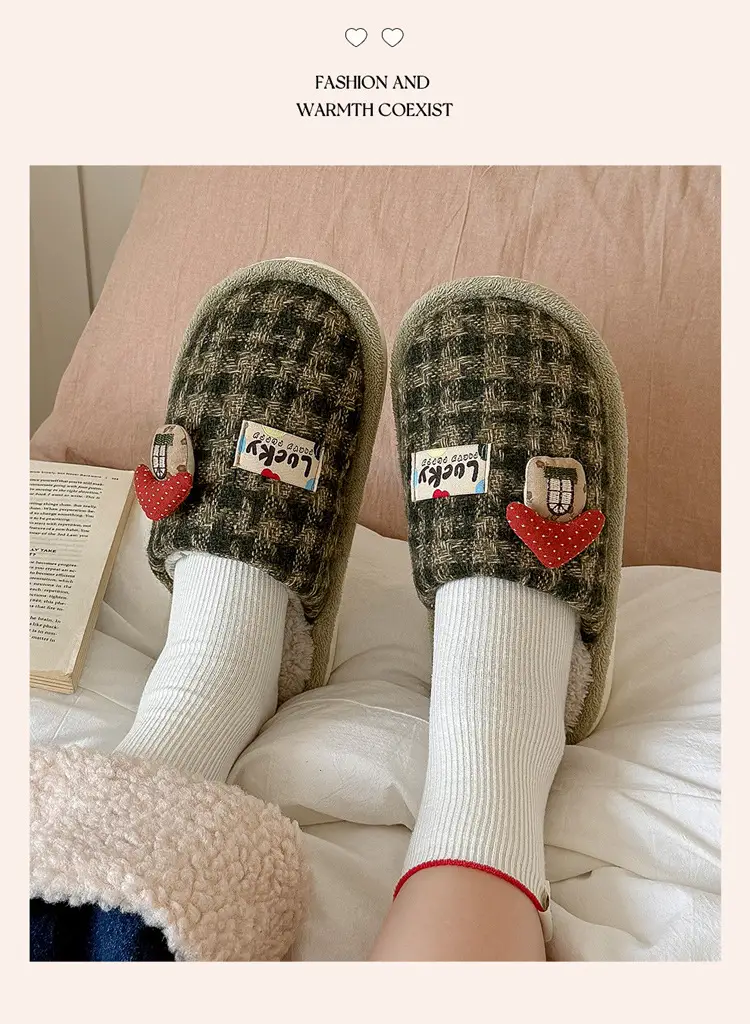 Cotton Slippers for Women, Autumn and Winter 2025 New Style, Indoor Home, Warm, Non-Slip, Silent, Thick-Soled Fleece-Lined Cotton Slippers for Men — feature 10