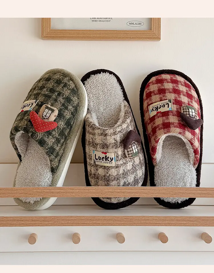 Cotton Slippers for Women, Autumn and Winter 2025 New Style, Indoor Home, Warm, Non-Slip, Silent, Thick-Soled Fleece-Lined Cotton Slippers for Men — feature 14