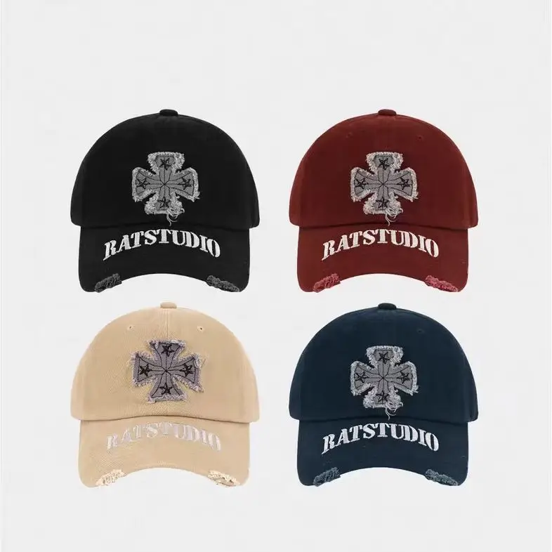 Maroon Cross-Shaped Korean Duckbill Cap for Large Head - Image 11